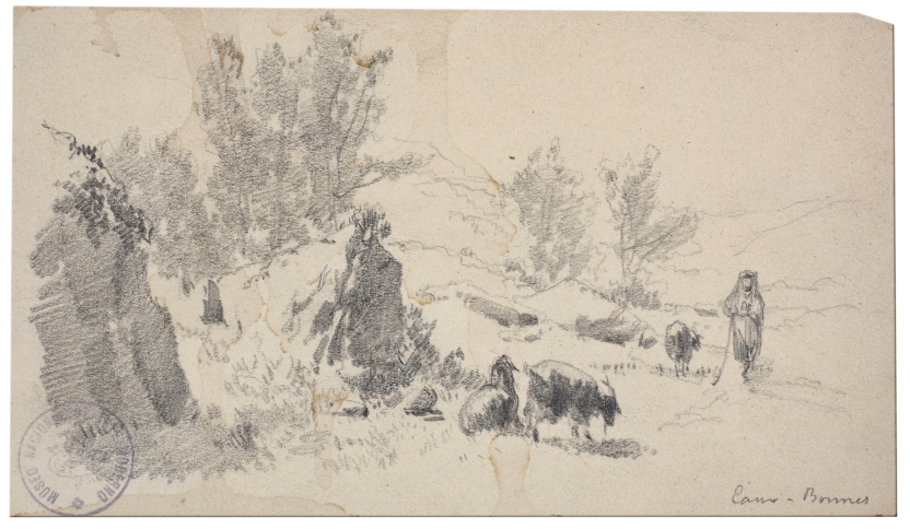 Imagen de la obra: "País con cabras (Eaux Bonnes)"