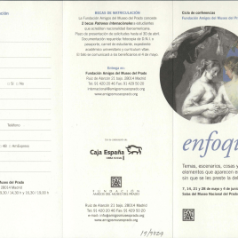 Enfoques 2009 : temas, escenarios, cosas y otros elementos que aparecen en los cuadros sin que se les preste la debida atención : ciclo de conferencias / Amigos del Museo del Prado.