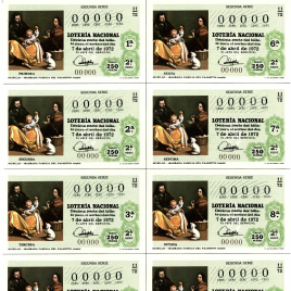 Capilla de billete de Lotería Nacional para el sorteo de 7 de abril de 1972
