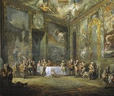 Carlos III comiendo ante su corte