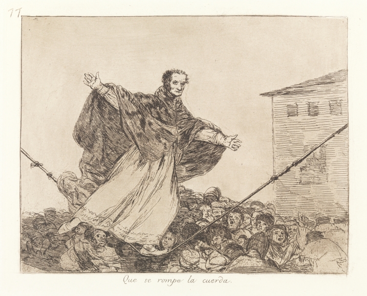 Image of the artwork: "Disaster 77. The Rope is Breaking"