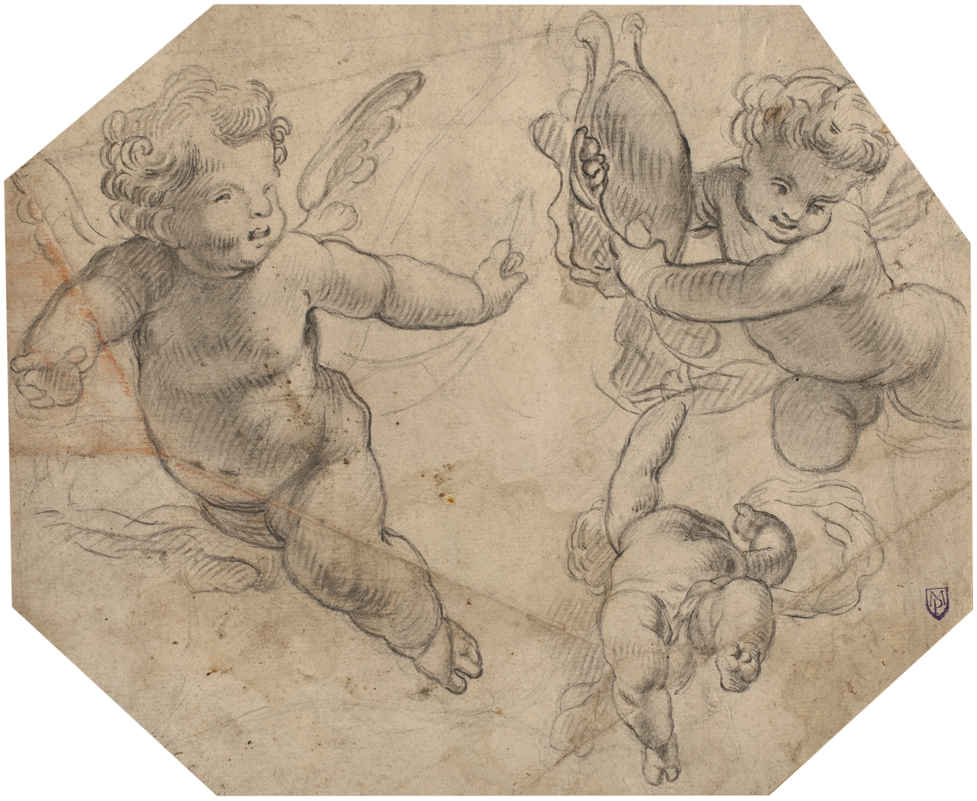 Tres ángeles niños volando - Colección - Museo Nacional del Prado