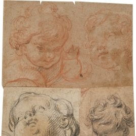 Cuatro cabezas de niño