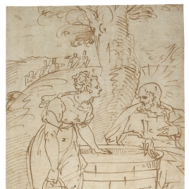 Christ and Samarinan woman in the well