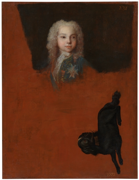 Imagen de la obra: "Felipe de Borbón y Farnesio, futuro duque de Parma, y un perro negro"