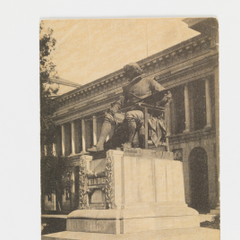 Museo del Prado, vista de la estatua Velázquez