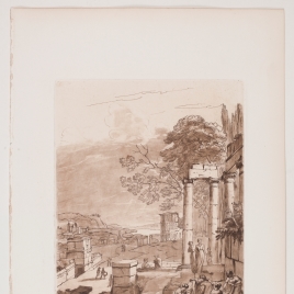 Paisaje con el entierro de Santa Serapia Colección Museo Nacional