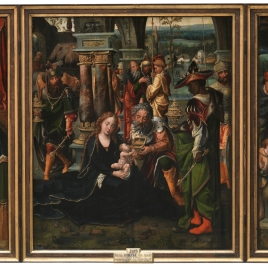 Triptych with the Annunciation, the Adoration of the Magi and the Nativity with Angels and Shepherds