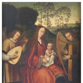 La Virgen y el Niño con ángeles músicos