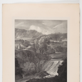 Paisaje con cascada