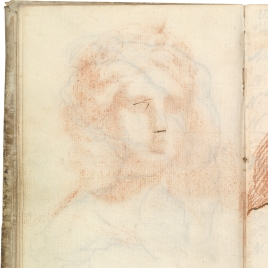 Cabeza femenina clásica (Juno), contradibujo