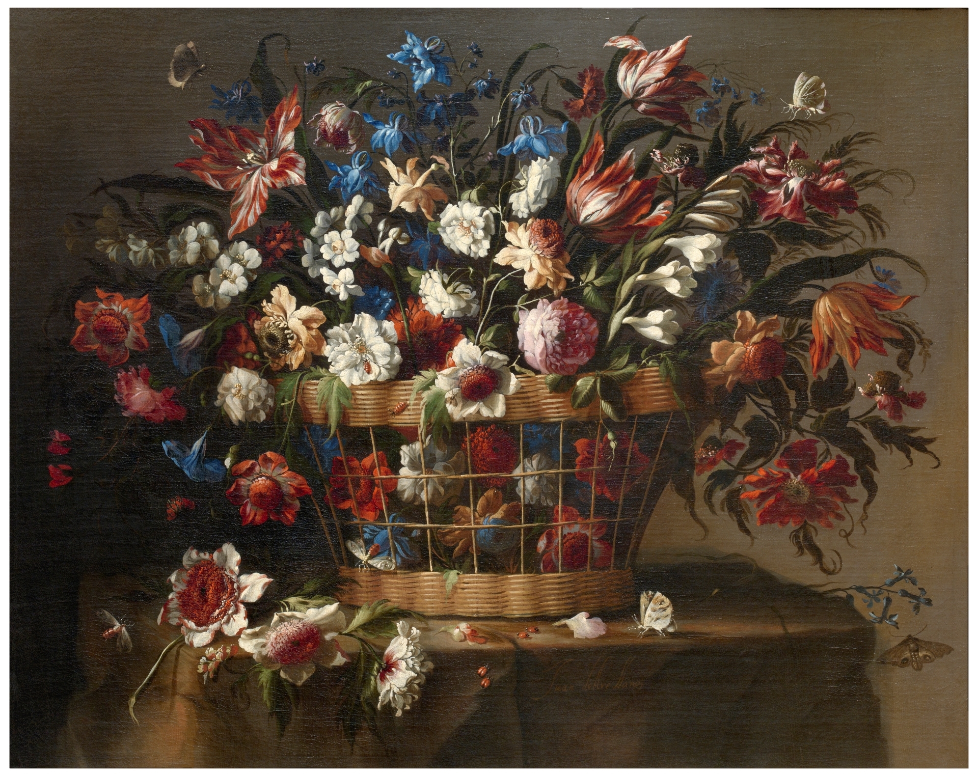 Escala 1:12 enmarcado cuadro impresión de una cesta de Rosas Flores tumdee Casa De Muñecas 