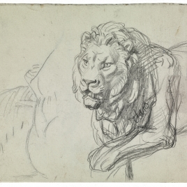 Apunte de un león para el retrato de El rey Alfonso XII