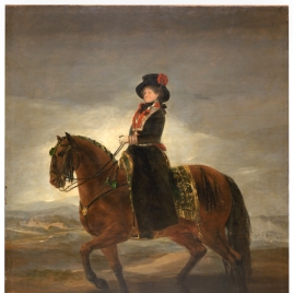 La reina María Luisa a caballo