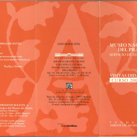 Museo Nacional del Prado : Servicio de Educación : visitas didácticas : curso 2002 - 2003 / Amigos del Museo del Prado.