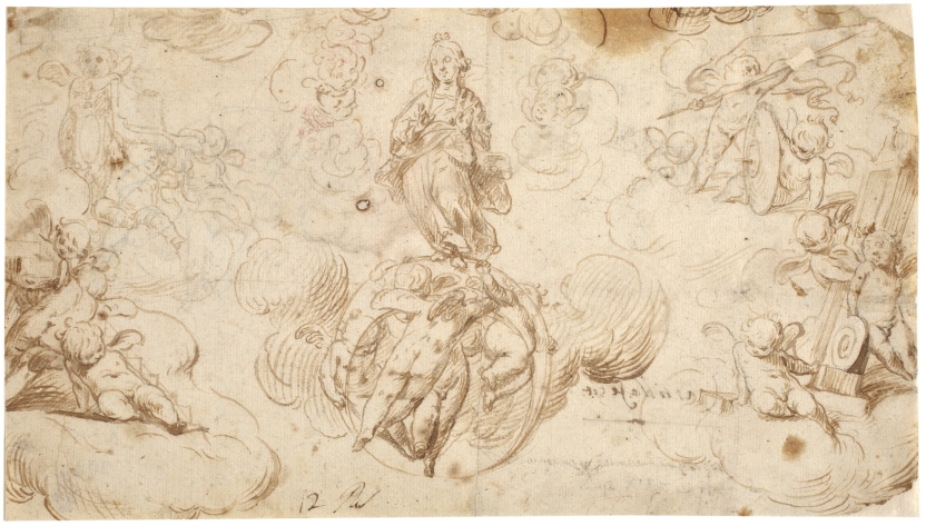 Image of the artwork: "The Immaculate Conception / Sketches of angels"