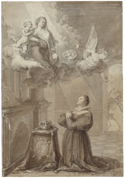 El milagro (La reina María Cristina de Borbón encomienda a la Virgen del Carmen la salud de Fernando VII)
