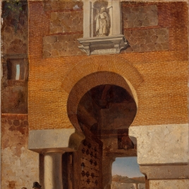 Puerta árabe de la plaza de armas en el puente de Alcántara de Toledo