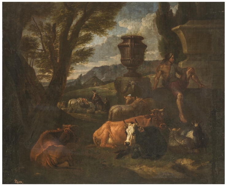 Imagen de la obra: "Paisaje romano (el Campo Vacino de Roma)"