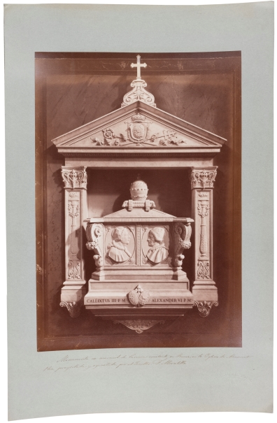 Imagen de la obra: "Monumento dedicado a Calixto III y Alejandro VI en la Iglesia de Montserrat en Roma"
