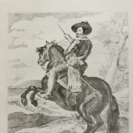 Gaspar de Guzmán, conde-duque de Olivares, a caballo