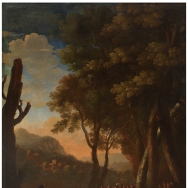 Paisaje con ermitaño predicando