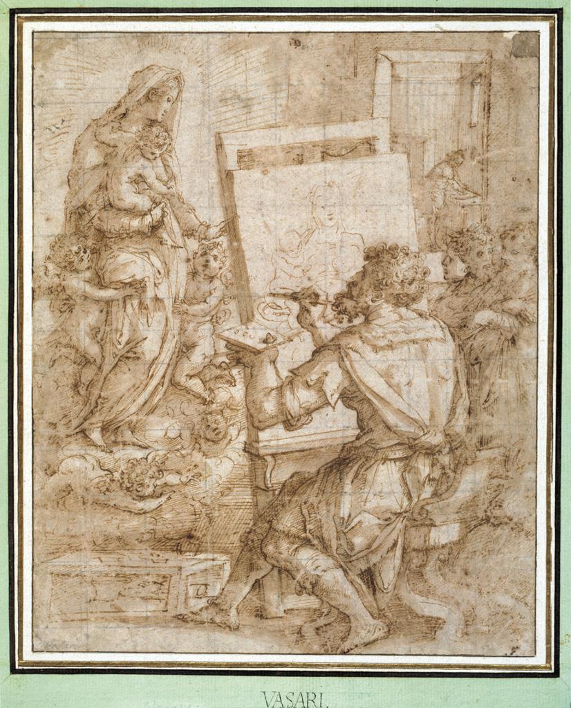 Opcional flojo transmisión San Lucas pintando a la Virgen [Giorgio Vasari] - Museo Nacional del Prado