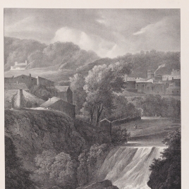 Paisaje con cascada