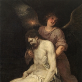 Cristo muerto sostenido por un ángel