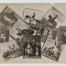Postal con pinturas de Goya