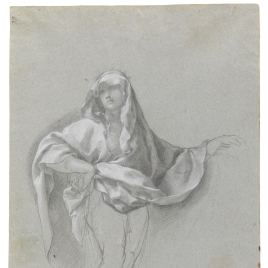 Alegoría de las artes / Estudio figura femenina central