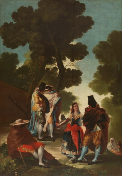 Imagen de la obra: "El paseo de Andalucía o La maja y los embozados"