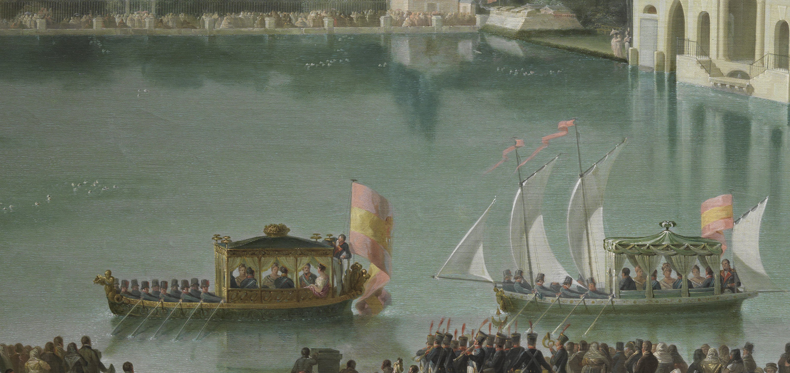 Descubriendo la Colección: <em>Embarque Real en el estanque grande del Retiro</em>, de José Ribelles y Helip