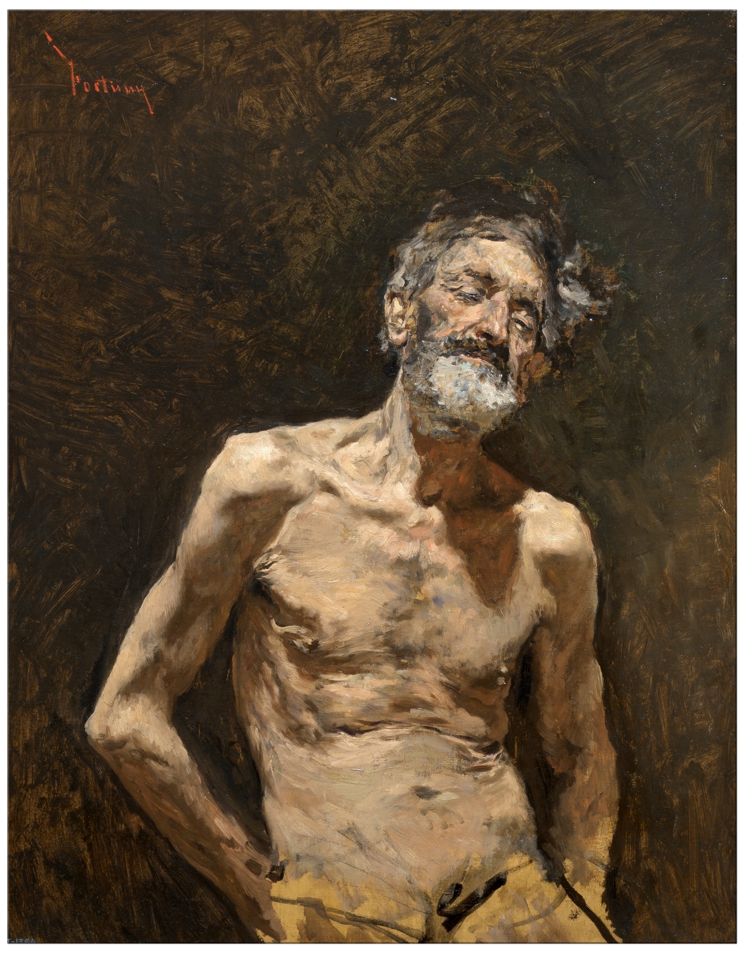 Nude old man