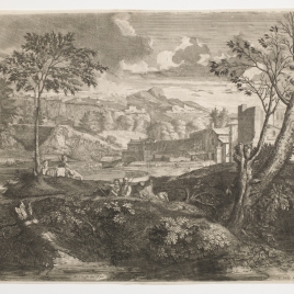 Paisaje con edificios