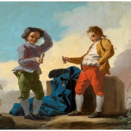 Boys playing Cup-and-Ball