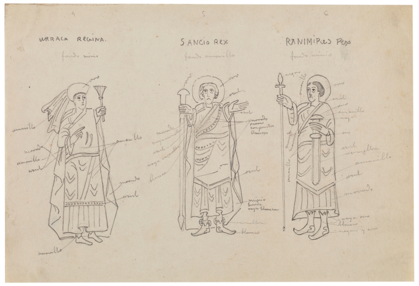 Imagen de la obra: "Reyes Urraca, Sancio y Ranimirus, copia del códice Villarensis"
