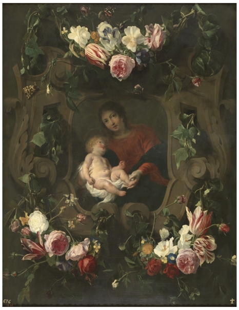 Imagen de la obra: "Guirnalda con la Virgen y el Niño"