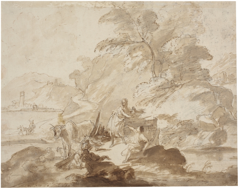 Imagen de la obra: "Paisaje con pastores"
