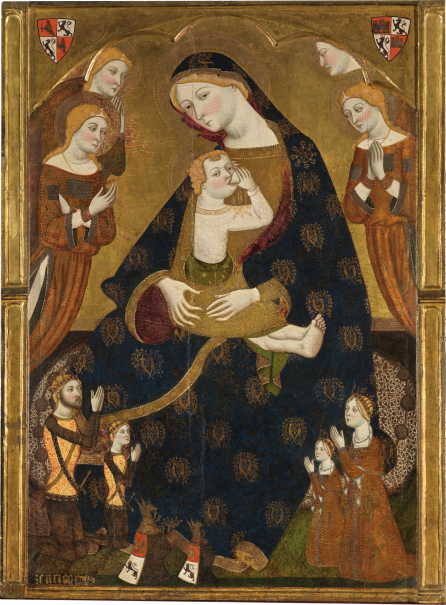 The Virgin of Tobed with the Donors Enrique II of Castile, his Wife, Juana Manuel, and two of their Children, Juan and Juana (?) (photographic reproduction)