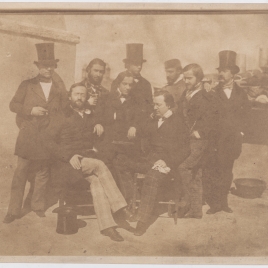Retrato de un grupo de artistas en Roma