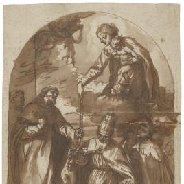La Virgen entregando el Rosario a santo Domingo