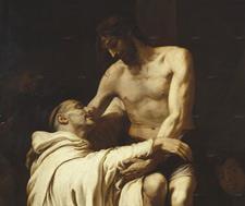 Christ Embracing Saint Bernard