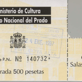 Billete de entrada al Museo del Prado en 1997