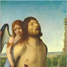 Cristo muerto sostenido por un ángel. Antonello de Messina