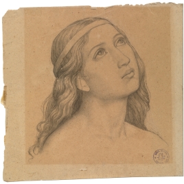 Estudio para la cabeza de un ángel (Mater Salvatoris. Capilla de las Letanías de la Iglesia de Notre Dame de Lorette, París).
