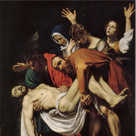Invitación para la presentación de La obra invitada "El Descendimiento" de Caravaggio