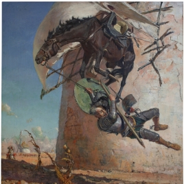 Don Quijote y los molinos de viento