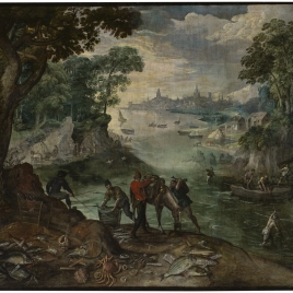 Paisaje con pescadores
