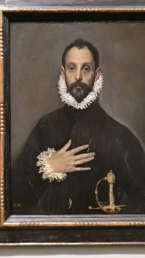La pincelada del Greco en "El caballero de la mano en el pecho"